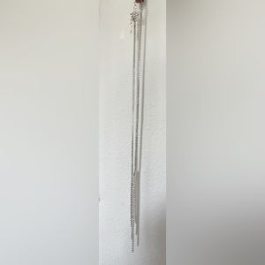 Silver and sparkly crystals necklace